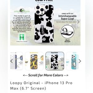 Loopy Case Cow Print